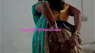 Indian sexy crossdresser Lara D'Souza in her 's saree
